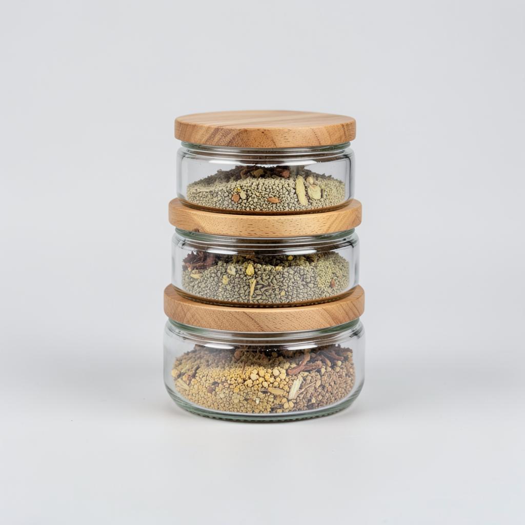 Stackable Spice Jars (Set of 3) on a plain background